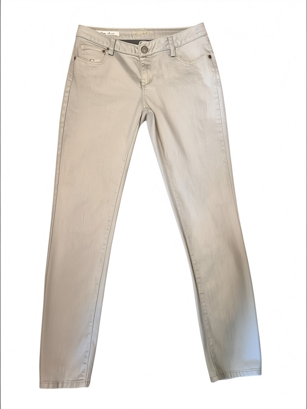 Decree Gold Metallic Skinny Jeans Women Size 7 Y2K Glam Shimmer